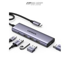 HUB UGREEN USB C To HDMI+3 x USB 3.0 A+PD Power Converter 4K 60Hz with PD 15597