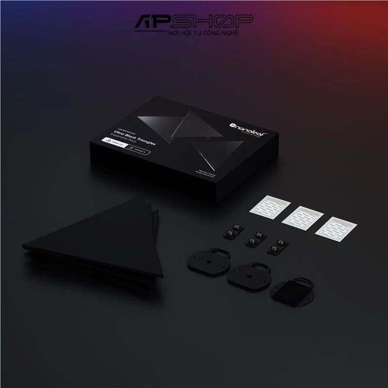 Đèn thông minh Nanoleaf Shapes Tam Giác 9 ô đèn (bộ khởi động) - đen