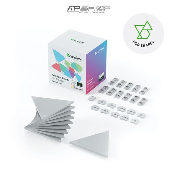 Đèn thông minh Nanoleaf Shapes Triangles Mini Expansion 10 Pack - Hàng chính hãng