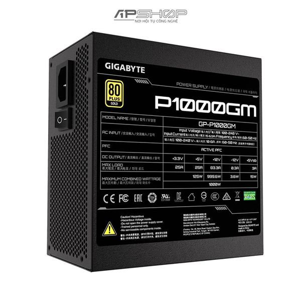 Nguồn Gigabyte P1000GM - 80 Plus Gold