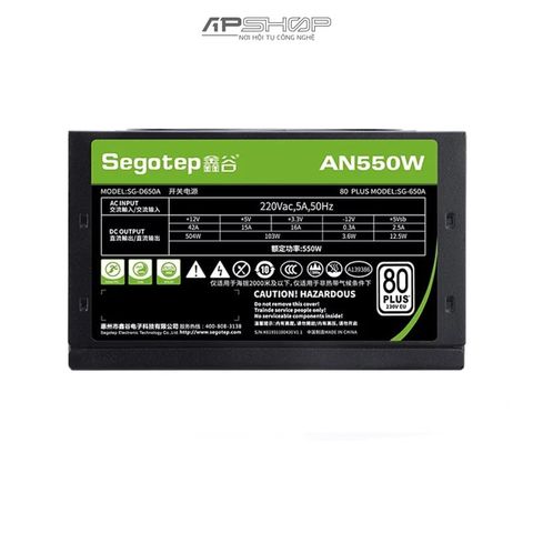 Nguồn Segotep AN550W 80 Plus White | Chính hãng
