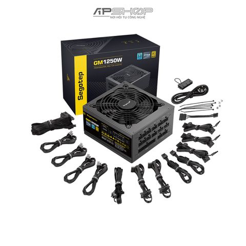 Nguồn Segotep GM1250W White 80 Plus Gold Fully Modular PCIE 5.0 ATX 3.0 | Chính hãng
