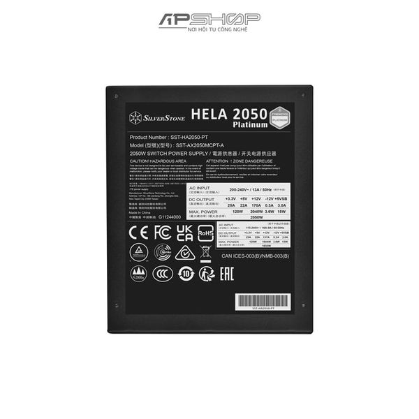 Nguồn SilverStone HELA 2050W Platinum | Chính hãng