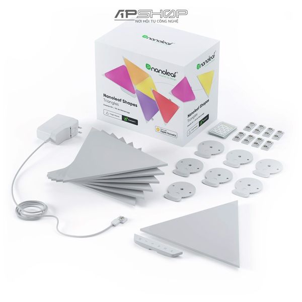 Đèn thông minh Nanoleaf Shapes Triangles Starter Kit 9 Pack - Hàng chính hãng