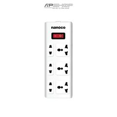 Ổ cắm điện NANOCO NES3332-3S1 | 3M | 3 Ổ 2 chấu | 3 ổ đa năng | 10A-250V | Chính hãng