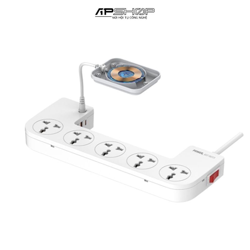 Ổ Cắm Điện Đa Năng Kiêm Sạc Không Dây LDNIO SN5311W