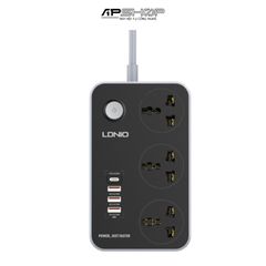 Ổ Cắm Điện Đa Năng LDNIO SC3412 | 2 Chấu | 3 USB A | 1 USB C