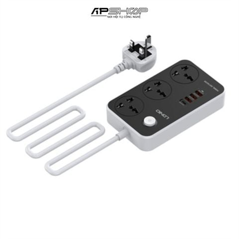 Ổ Cắm Điện Đa Năng LDNIO SC3412 | 2 Chấu | 3 USB A | 1 USB C