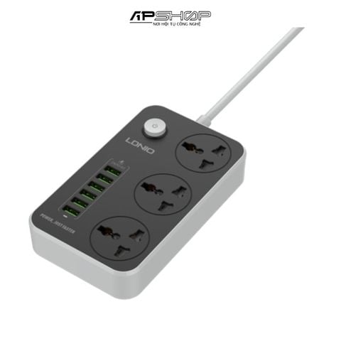 Ổ Cắm Điện Đa Năng LDNIO SC3604 | 3 Chấu | 6 USB A