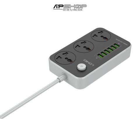 Ổ Cắm Điện Đa Năng LDNIO SC3604 | 3 Chấu | 6 USB A