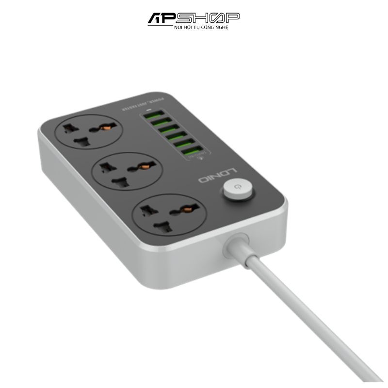 Ổ Cắm Điện Đa Năng LDNIO SC3604 | 3 Chấu | 6 USB A