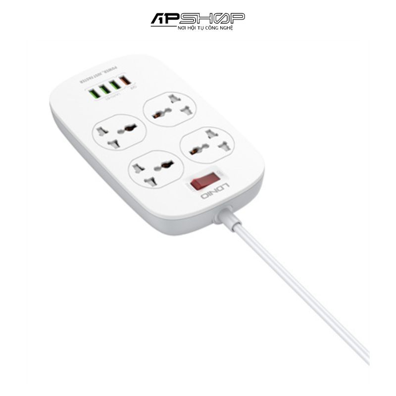 Ổ Cắm Điện Đa Năng LDNIO SC4407  4 Chấu  4 USB A