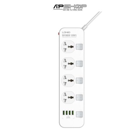 Ổ Cắm Điện Đa Năng LDNIO SC4408 | 4 Chấu | 4 USB A