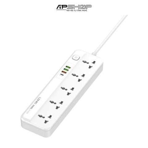 Ổ Cắm Điện Đa Năng LDNIO SC5415 | 5 Chấu | 3 USB A | 1 USB C