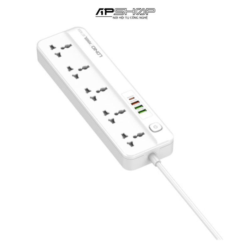 Ổ Cắm Điện Đa Năng LDNIO SC5415 | 5 Chấu | 3 USB A | 1 USB C