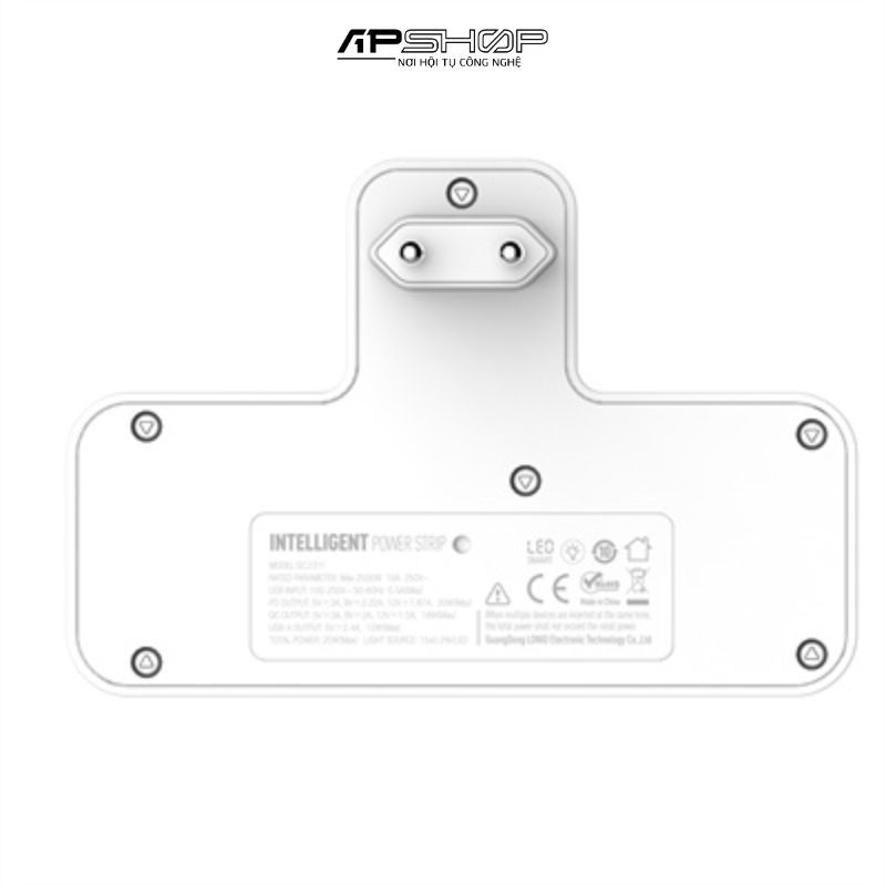 Ổ Cắm Điện Mở Rộng LDNIO SC2311 | 2 Chấu | 2 USB A | 1 USB C