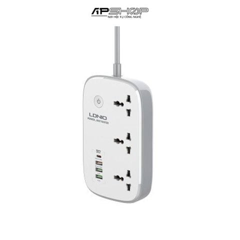 Ổ Cắm Điện Thông Minh LDNIO SCW3451 | 3 Chấu | 3 USB A | 1 USB C