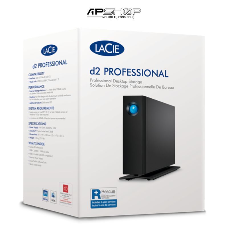 Ổ Cứng Để Bàn Lacie D2 Pro 4TB USB C  3.5 HDD