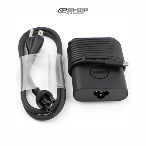 Bộ sạc Laptop Dell 65W Type-C (PECOS) AC Adapter with EURO power cord  Chính hãng