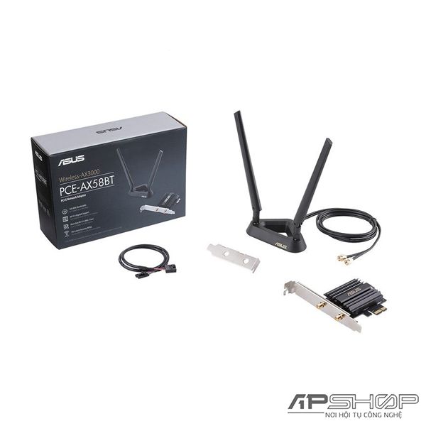Card Wifi Bluetooth 5.0 Asus AX3000 PCE 160MHz - AX58BT
