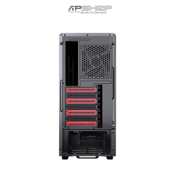 Phanteks Eclipse P300 Mid Tower Tempered Glass Black/ Red