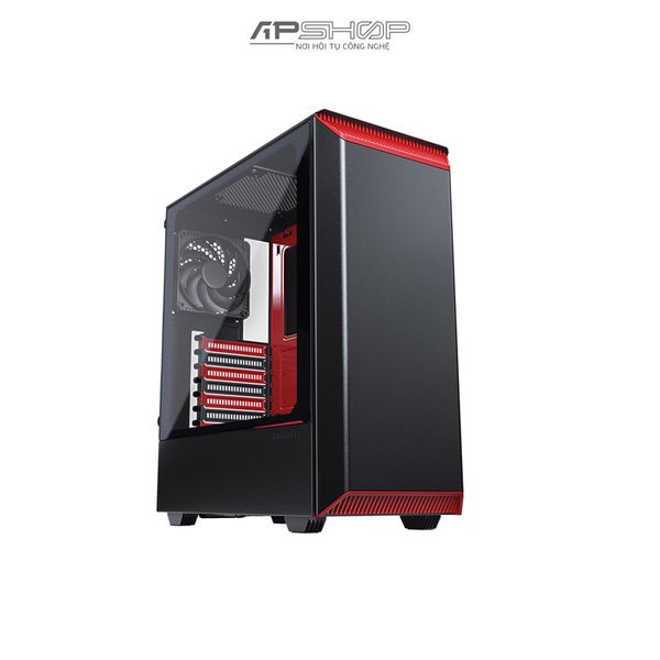 Phanteks Eclipse P300 Mid Tower Tempered Glass Black/ Red