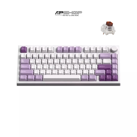 Bàn phím FL Esport GP75CPM RGB Taro Purple Hotswap 3 Mod | Chính hãng