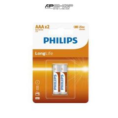Pin Kẽm AAA Philips R03L2B | Vỉ 2 viên | Điện thế: 1.5V