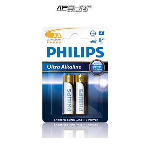 Pin Kiềm AAA Ultra Alkaline Philips LR03E2B/10 | Vỉ 2 viên | Điện thế: 1.5V