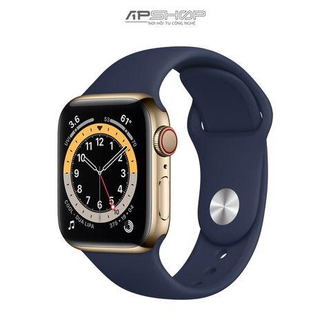 Apple Watch Series 6 GPS + Cellular 40mm Stainless Steel Case-GoldBlue