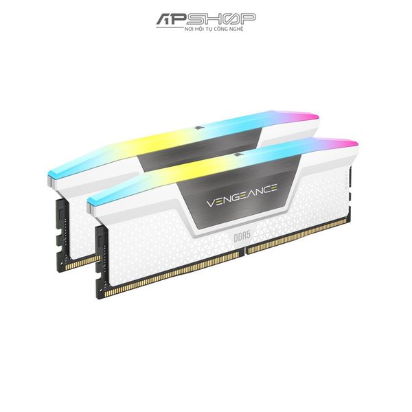 Ram Corsair 64GB 2x32GB Bus 5600 DDR5 VENGEANCE RGB White | Chính hãng