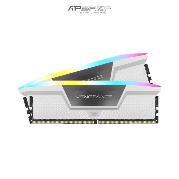 Ram Corsair 64GB 2x32GB Bus 5600 DDR5 VENGEANCE RGB White | Chính hãng