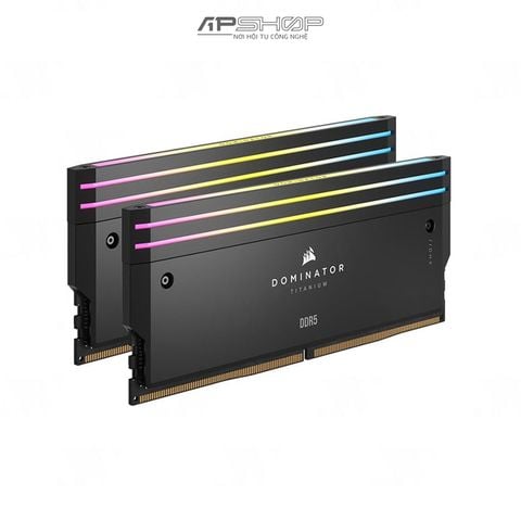 Ram Corsair DDR5 Bus 6000 32GB 2x16GB | DOMINATOR TITANIUM Black RGB | 1.4V | Chính hãng
