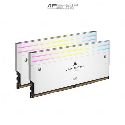 Ram Corsair DDR5 Bus 6000 32GB 2x16GB | DOMINATOR TITANIUM White RGB | 1.4V | Chính hãng