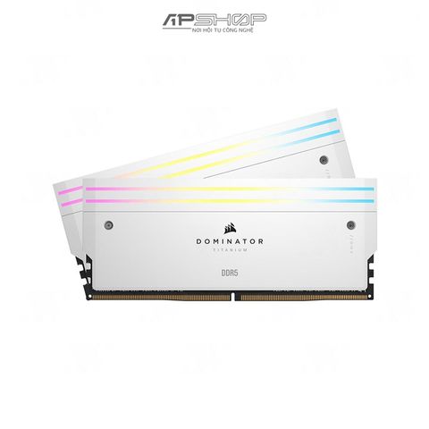 Ram Corsair DDR5 Bus 6000 32GB 2x16GB | DOMINATOR TITANIUM White RGB | 1.4V | Chính hãng