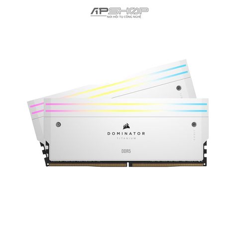 Ram Corsair DDR5 Bus 6000 48GB 2x24GB | DOMINATOR TITANIUM White RGB | 1.4V | Chính hãng