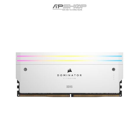 Ram Corsair DDR5 Bus 6400 32GB 2x16GB | DOMINATOR TITANIUM White RGB | 1.4V | Chính hãng