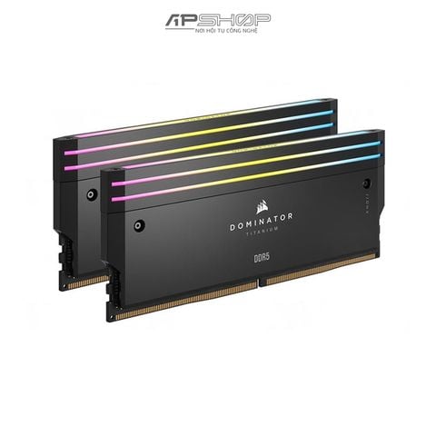 Ram Corsair DDR5 Bus 6400 64GB 2x32GB | DOMINATOR TITANIUM Black RGB | 1.4V | Chính hãng