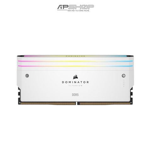 Ram Corsair DDR5 Bus 6400 64GB 2x32GB | DOMINATOR TITANIUM White RGB | 1.4V | Chính hãng