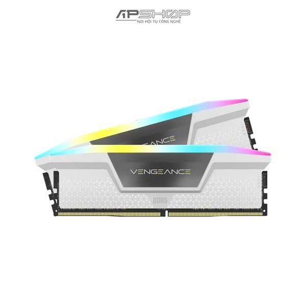 Ram Corsair Vengeance RGB White 32GB (2 x 16GB) Bus 5200 C40 DDR5 | Chính hãng