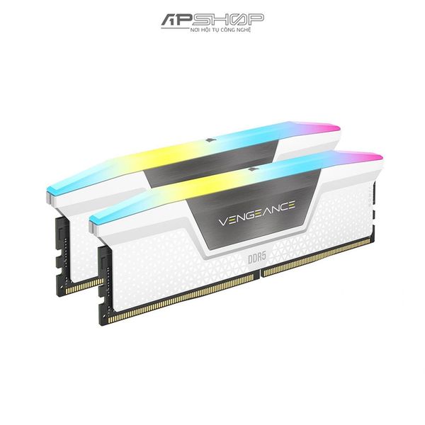 Ram Corsair Vengeance RGB White 32GB (2 x 16GB) Bus 5600 C40 DDR5 | Chính hãng