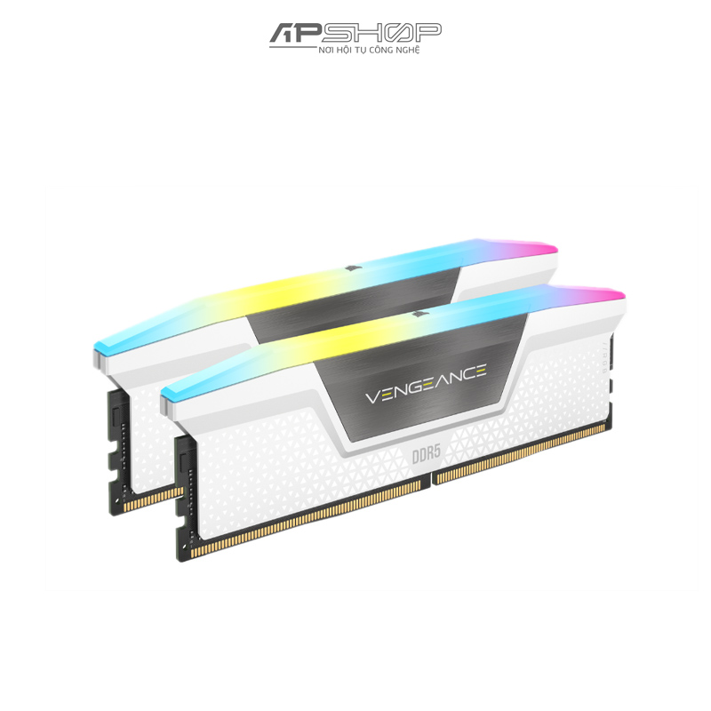 Ram Corsair Vengeance RGB White 32GB (2 x 16GB) Bus 6200 C36 DDR5 | Chính hãng