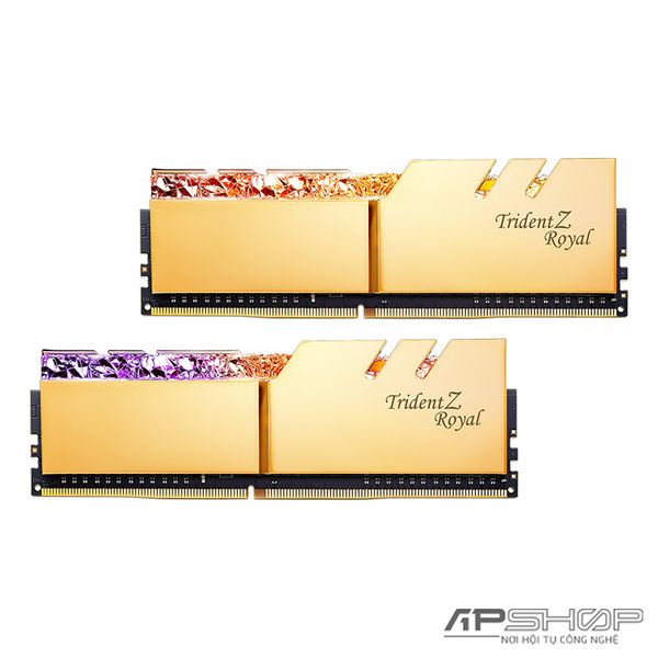 Ram GSKill Trident Z Royal 64GB 4x16GB Bus 3000 DDR4 - C16 - Gold