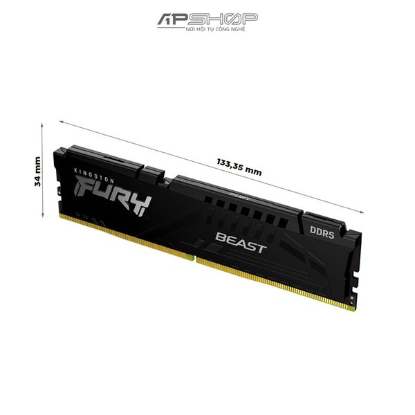 Ram Kingston Fury Beast Black 32GB 2x16GB Bus 6000 CL40 DDR5 | Chính hãng