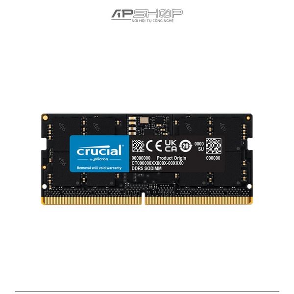 Ram Laptop hiệu Crucial 32GB 1x32GB DDR5 Bus 4800 SODIMM CL40 | Chính hãng