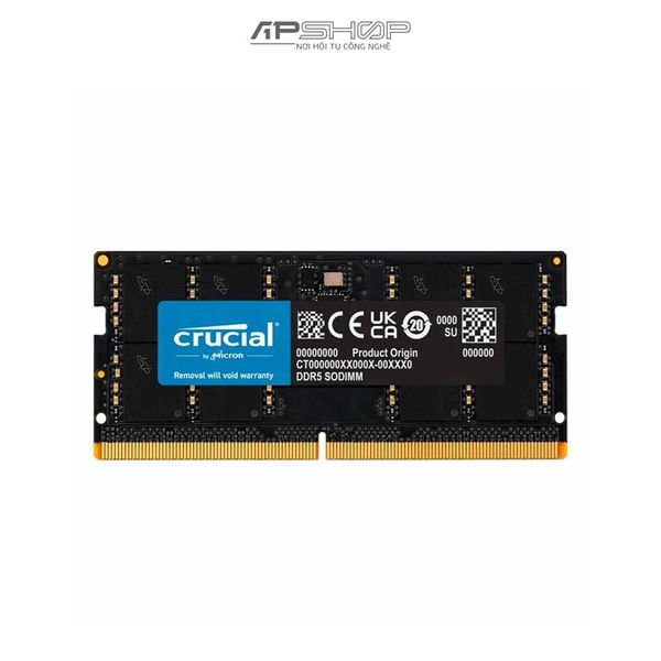 Ram Laptop hiệu Crucial 32GB 1x32GB DDR5 Bus 5200 SODIMM CL42 | Chính hãng