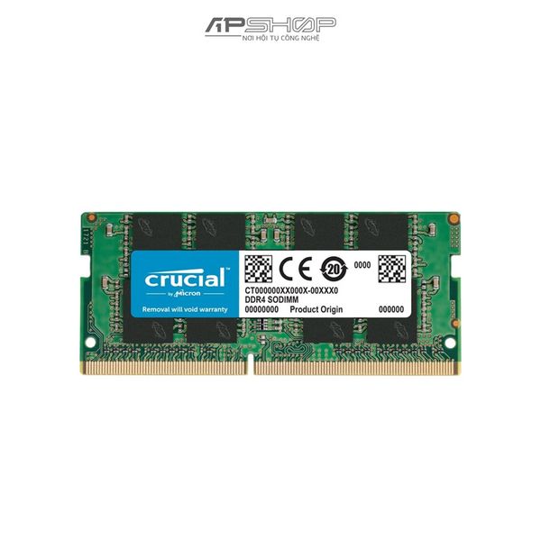 Ram Laptop hiệu Crucial 8GB 1x8GB DDR4 Bus 3200 SODIMM CL22 | Chính hãng