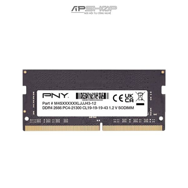 RAM Laptop Hiệu PNY 8GB DDR4 Bus 2666 SOUDIMM