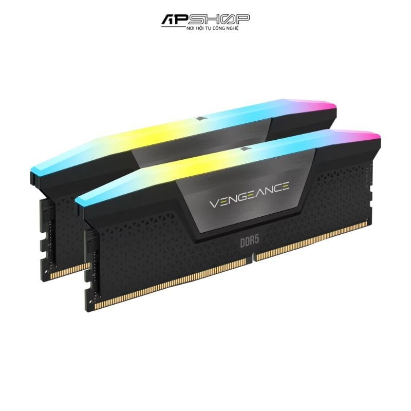 Ram Corsair DDR5 64GB 2x32GB Bus 6000 VENGEANCE RGB Black