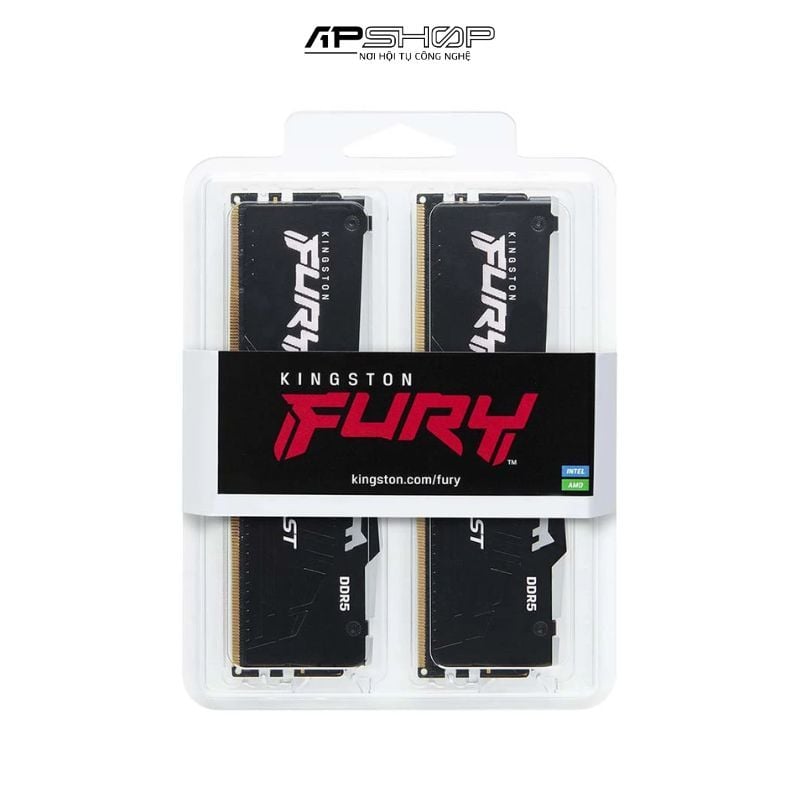Ram HyperX 32GB (2x16GB) DDR5 6000MT/s CL30 FURY Beast Black RGB XMP KF560C30BBAK2-32